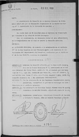 Ordenanza n° 04751 de 1980