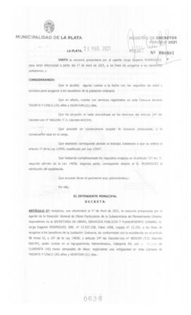Decreto nº 636 de 2021, GARRO, Julio cesar