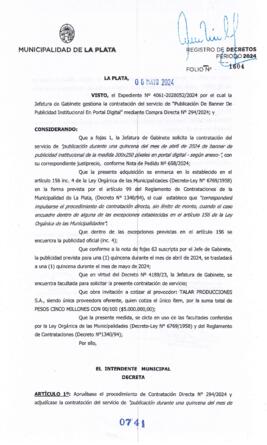 Decreto nº 741 de 2024, ALAK, Julio Cesar