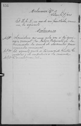 Ordenanza n° 0012 de 1923