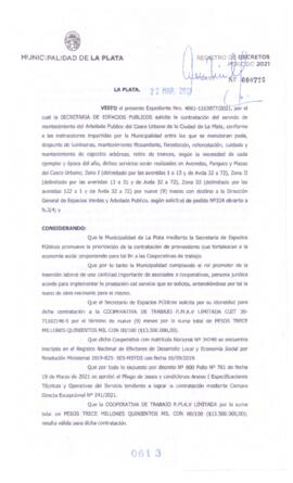 Decreto nº 613 de 2021, GARRO, Julio cesar