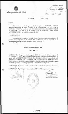 Decreto n° 76 de 2005, Alak, Julio Cesar