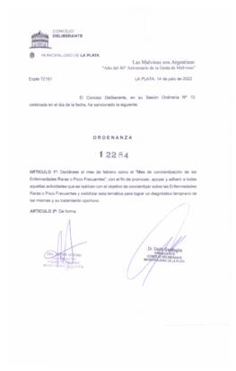 Ordenanza nº 12284 de 2022