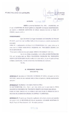 Decreto nº 506 de 2021, GARRO, Julio cesar