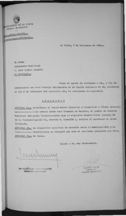 Ordenanza n° 5670 de 1984