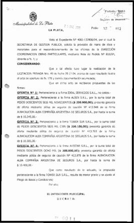 Decreto n° 11 de 2005, Alak, Julio Cesar