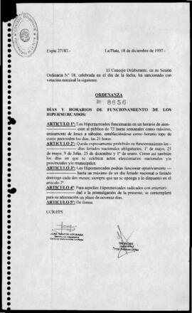 Ordenanza n° 8856 de 1997