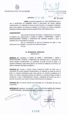 Decreto nº 3054 de 2022, GARRO, Julio cesar
