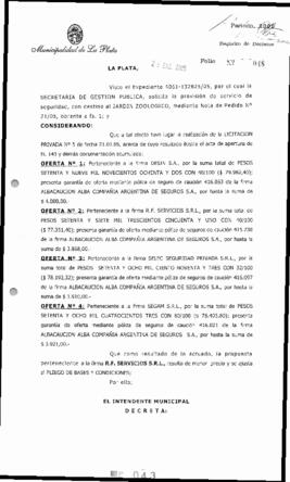 Decreto n° 43 de 2005, Alak, Julio Cesar