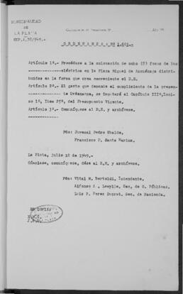Ordenanza n° 1603 de 1949