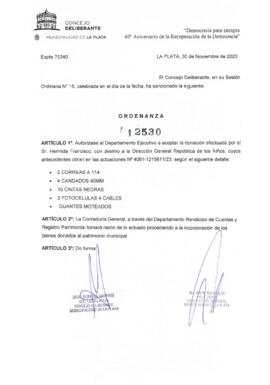 Ordenanza nº 12530 de 2023