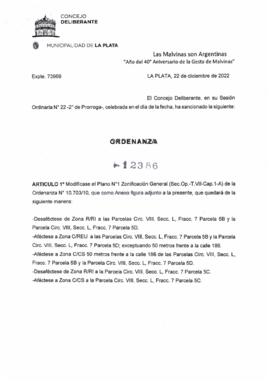 Ordenanza nº 12386 de 2022
