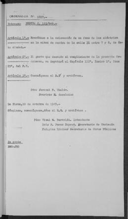 Ordenanza n° 1857 de 1949