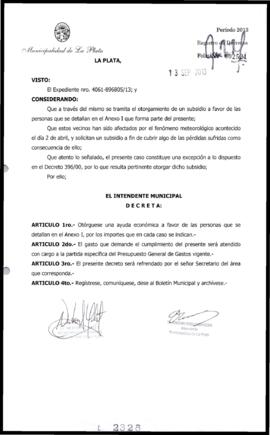 Decreto n° 2328 de 2013, Bruera, Oscar Pablo