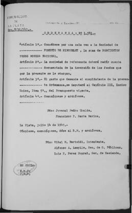 Ordenanza n° 1581 de 1949