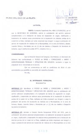 Decreto nº 1498 de 2021, GARRO, Julio cesar