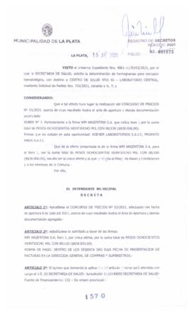 Decreto nº 1570 de 2021, GARRO, Julio cesar