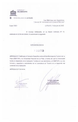 Ordenanza nº 12273 de 2022