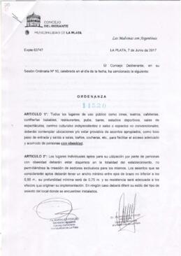 Ordenanza nº 11520 de 2017