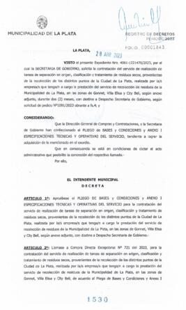 Decreto nº 1530 de 2023, GARRO, Julio cesar