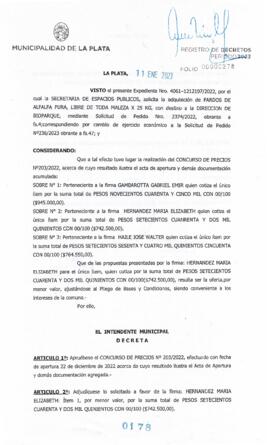 Decreto nº 178 de 2023, GARRO, Julio cesar
