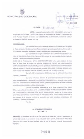Decreto nº 668 de 2021, GARRO, Julio cesar