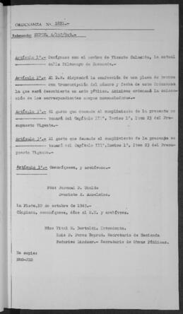 Ordenanza n° 1851 de 1949