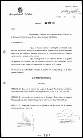 Decreto n° 107 de 2005, Alak, Julio Cesar