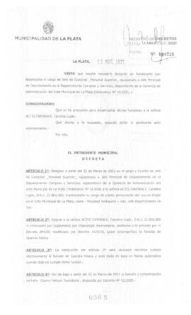 Decreto nº 565 de 2021, GARRO, Julio cesar