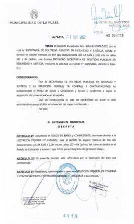 Decreto nº 4115 de 2022, GARRO, Julio cesar