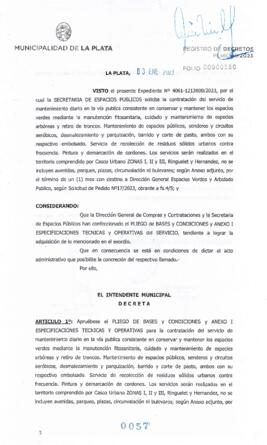Decreto nº 57 de 2023, GARRO, Julio cesar