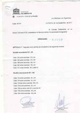 Ordenanza nº 11569 de 2017