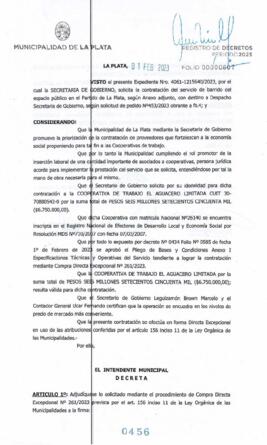 Decreto nº 456 de 2023, GARRO, Julio cesar