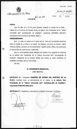 Decreto n° 863 de 2005, Alak, Julio Cesar