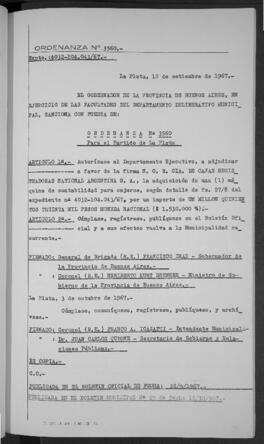 Ordenanza n° 3560 de 1967