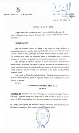 Decreto nº 329 de 2023, GARRO, Julio cesar