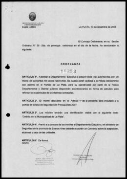 Ordenanza n° 10252 de 2006