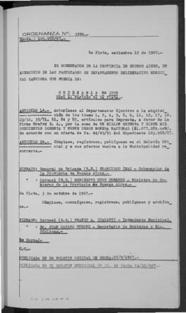Ordenanza n° 3559 de 1967