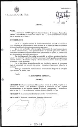 Decreto n° 2514 de 2013, Bruera, Oscar Pablo