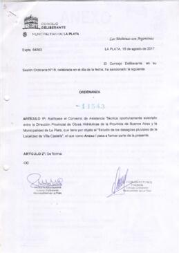 Ordenanza nº 11543 de 2017