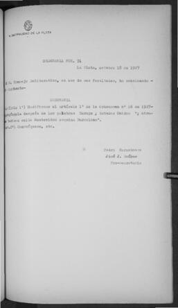 Ordenanza n° 0091 de 1927