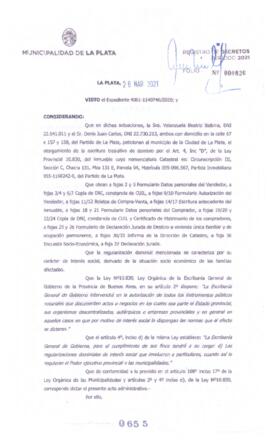 Decreto nº 655 de 2021, GARRO, Julio cesar