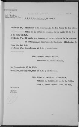 Ordenanza n° 1534 de 1949