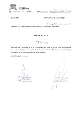 Ordenanza nº 12470 de 2023