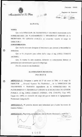Decreto n° 1956 de 2005, Alak, Julio Cesar