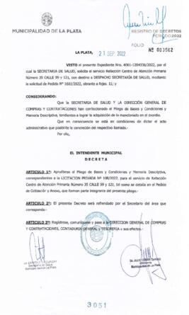 Decreto nº 3051 de 2022, GARRO, Julio cesar