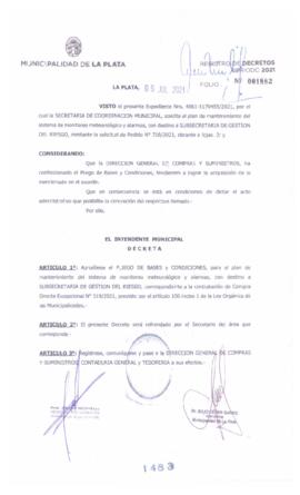 Decreto nº 1483 de 2021, GARRO, Julio cesar