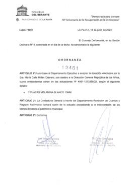 Ordenanza nº 12461 de 2023