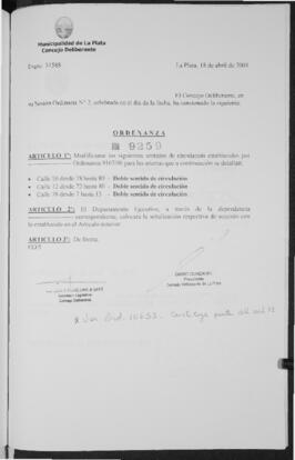 Ordenanza n° 9259 de 2001