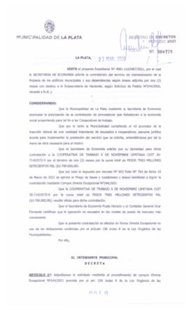 Decreto nº 616 de 2021, GARRO, Julio cesar